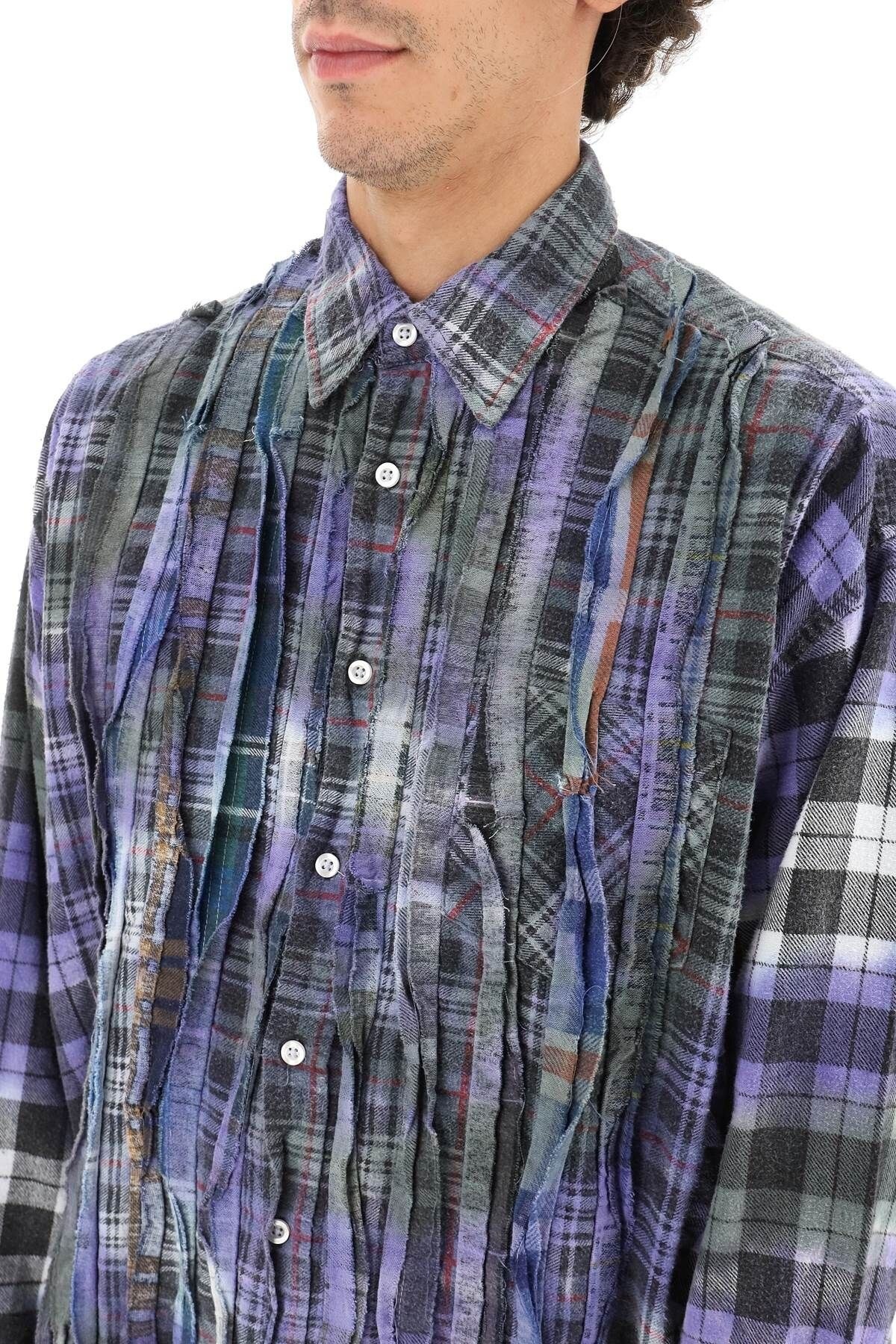 'REBUILD' PATCHWORK FLANNEL SHIRT NEEDLES - 5