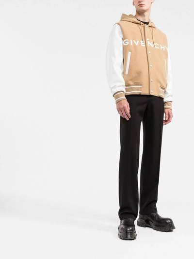 Givenchy logo-print bomber jacket outlook