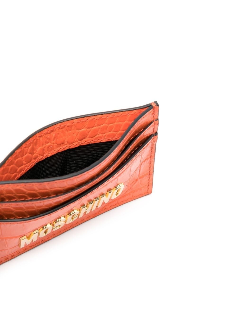 leather logo-lettering cardholder - 3
