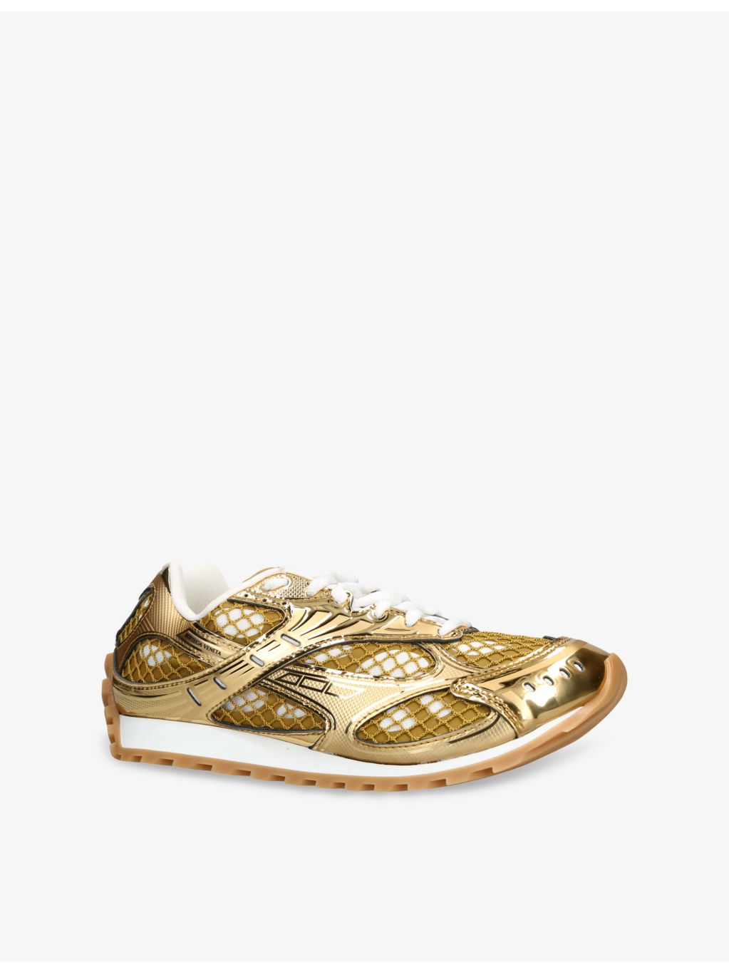 Orbit Metallic Low-Top Technical Mesh and Leather Trainers - 3