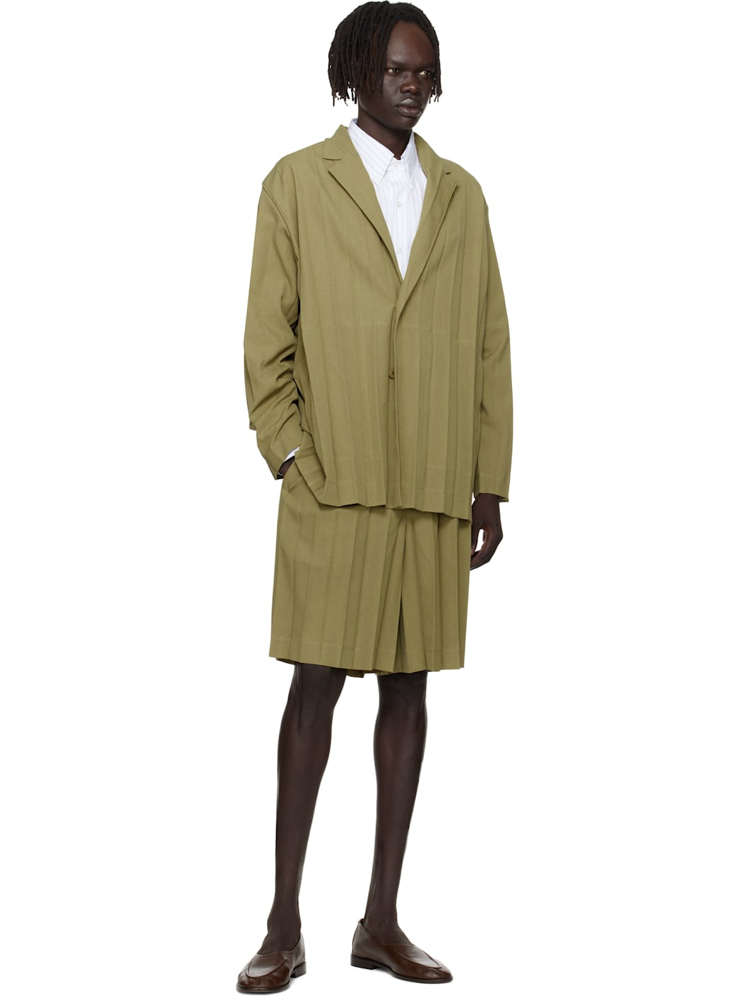 Khaki Edge Ensemble Blazer - 4