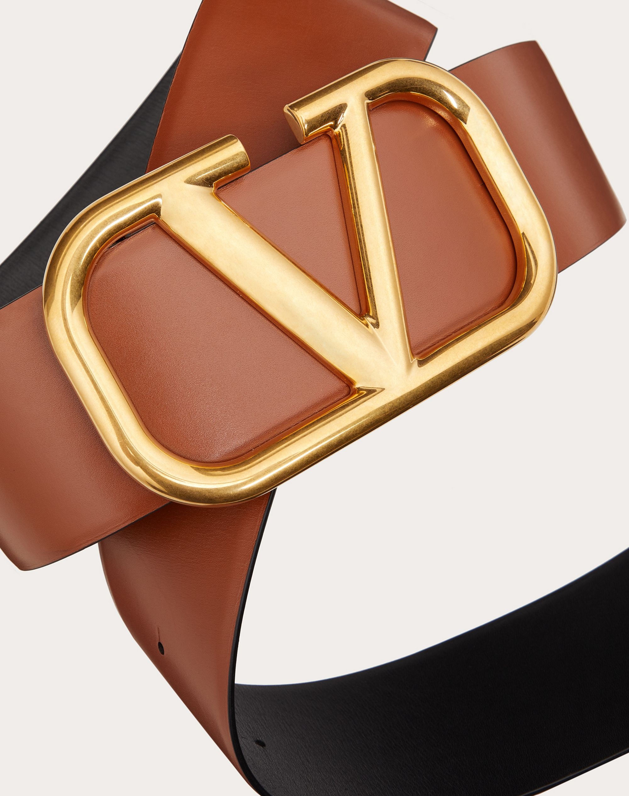 REVERSIBLE VLOGO SIGNATURE BELT IN Shiny CALFSKIN 70 MM - 2