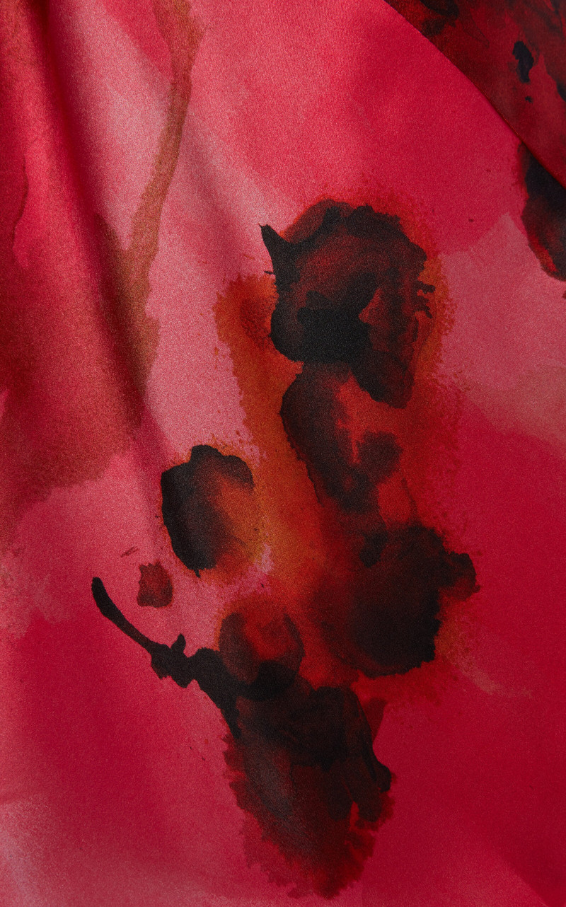 Lace Trimmed Satin Top multi 5