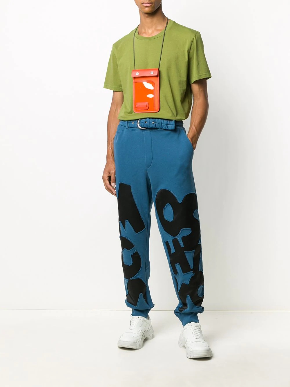 appliqué-logo belted tracksuit bottoms - 2