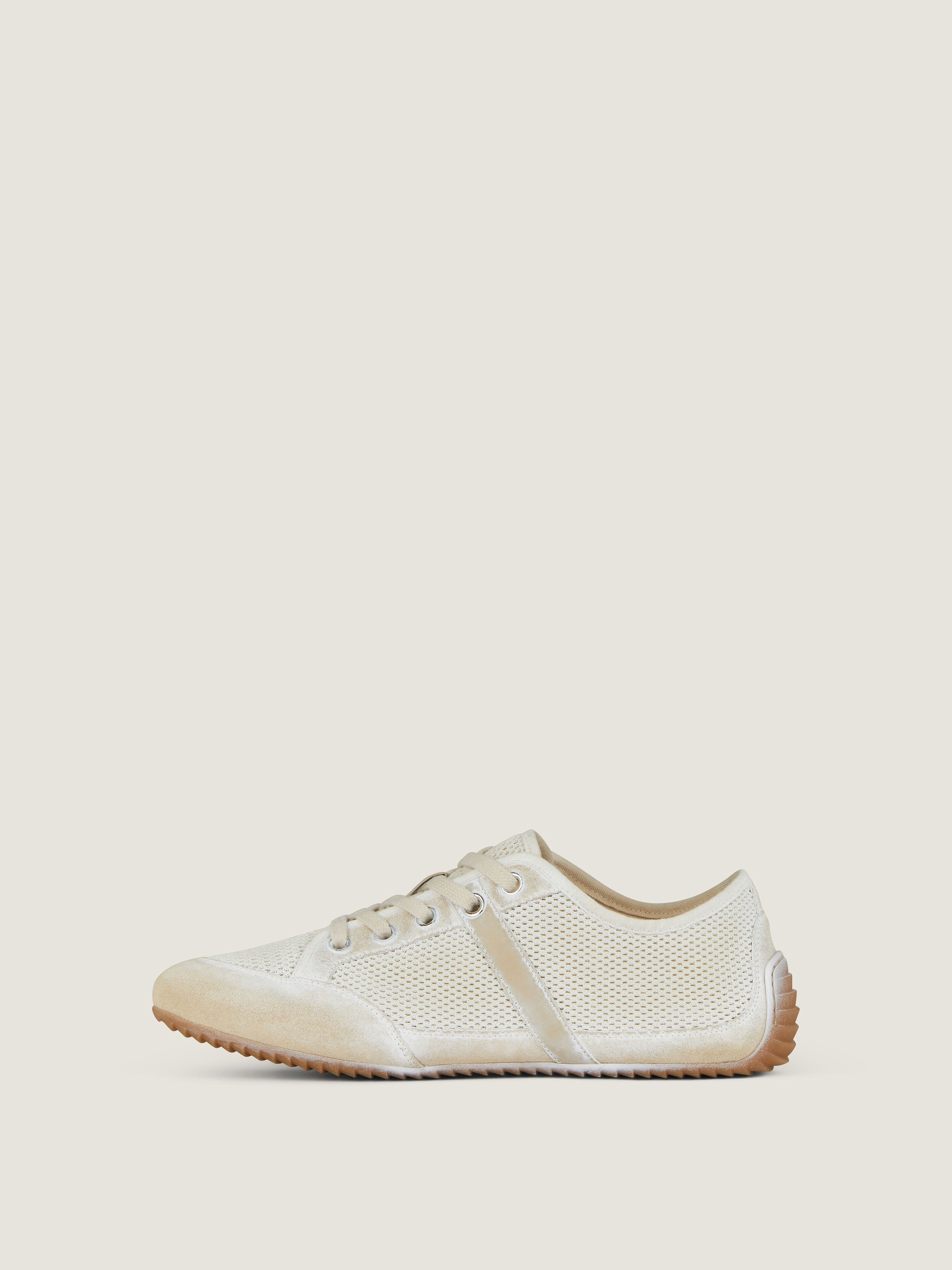 SLIM SNEAKERS IN PAINTED MESH AND SUEDE - 3