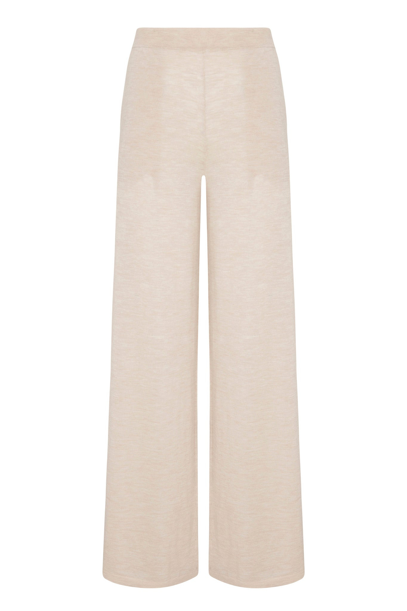 LATTE ULTRA FINE CASHMERE WIDE LEG PANTS - 6