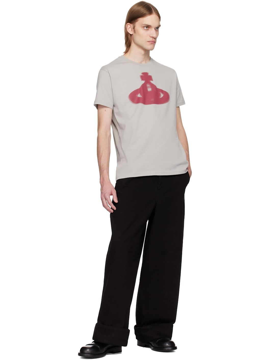 Gray Halftone Orb Classic T-shirt - 4