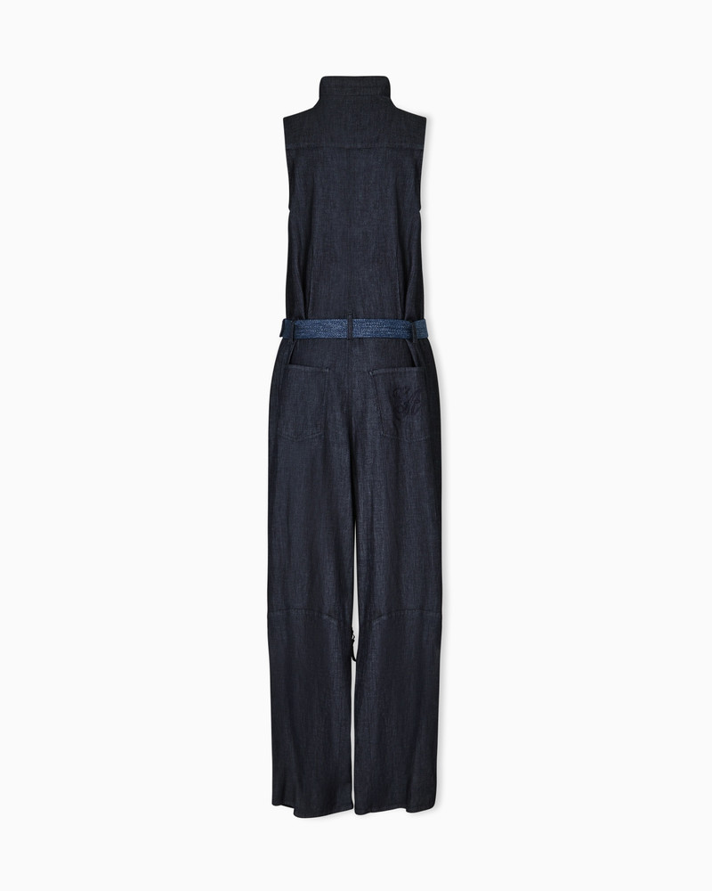 LIGHTWEIGHT DENIM JUMPSUIT WITH EMBROIDERY ON THE POCKET 3
