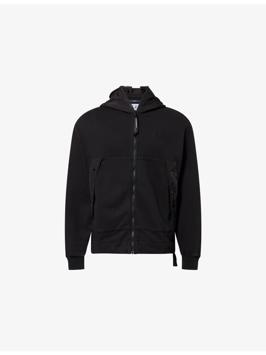 Diagonal Boxy-Fit Cotton Hoody - 1