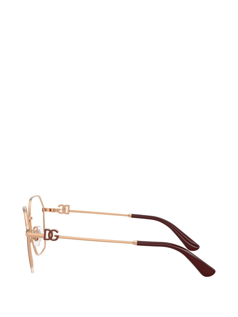 logo-detail geometric-frame glasses 3