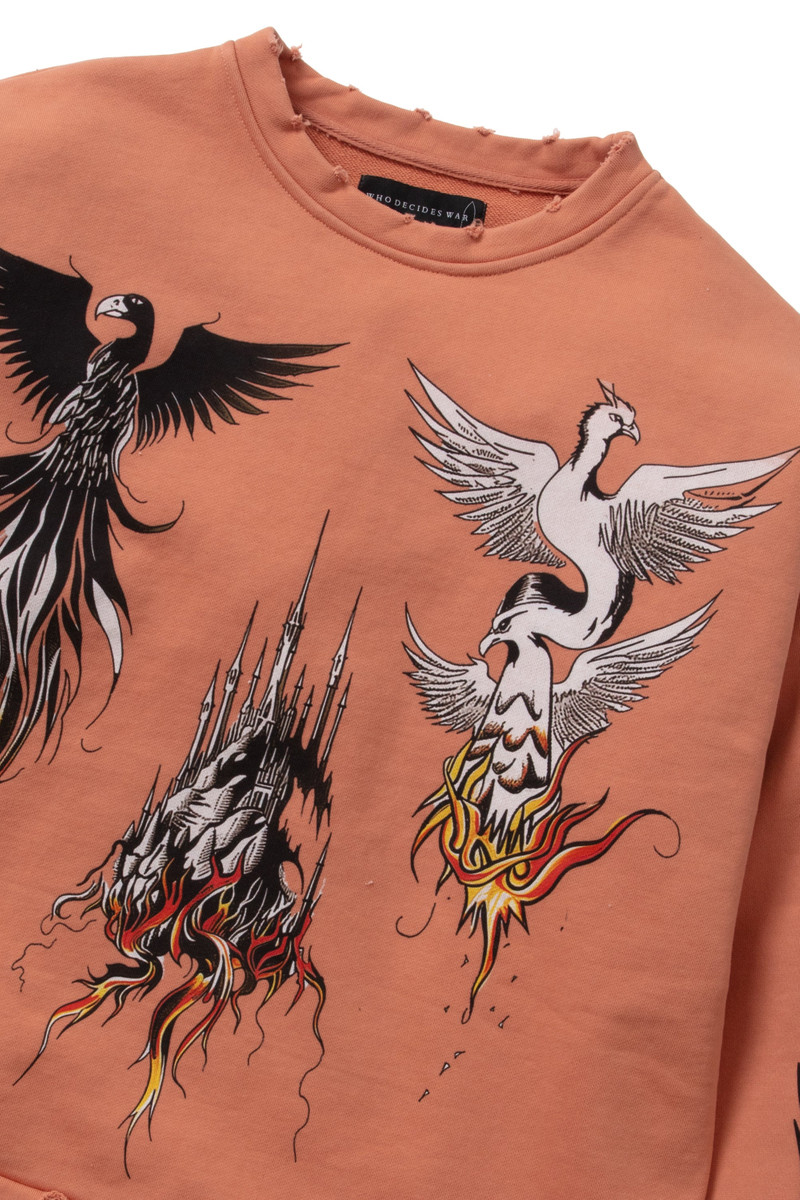 WHO DECIDES WAR NEFARIOUS WINGED CREWNECK SWEATER outlook