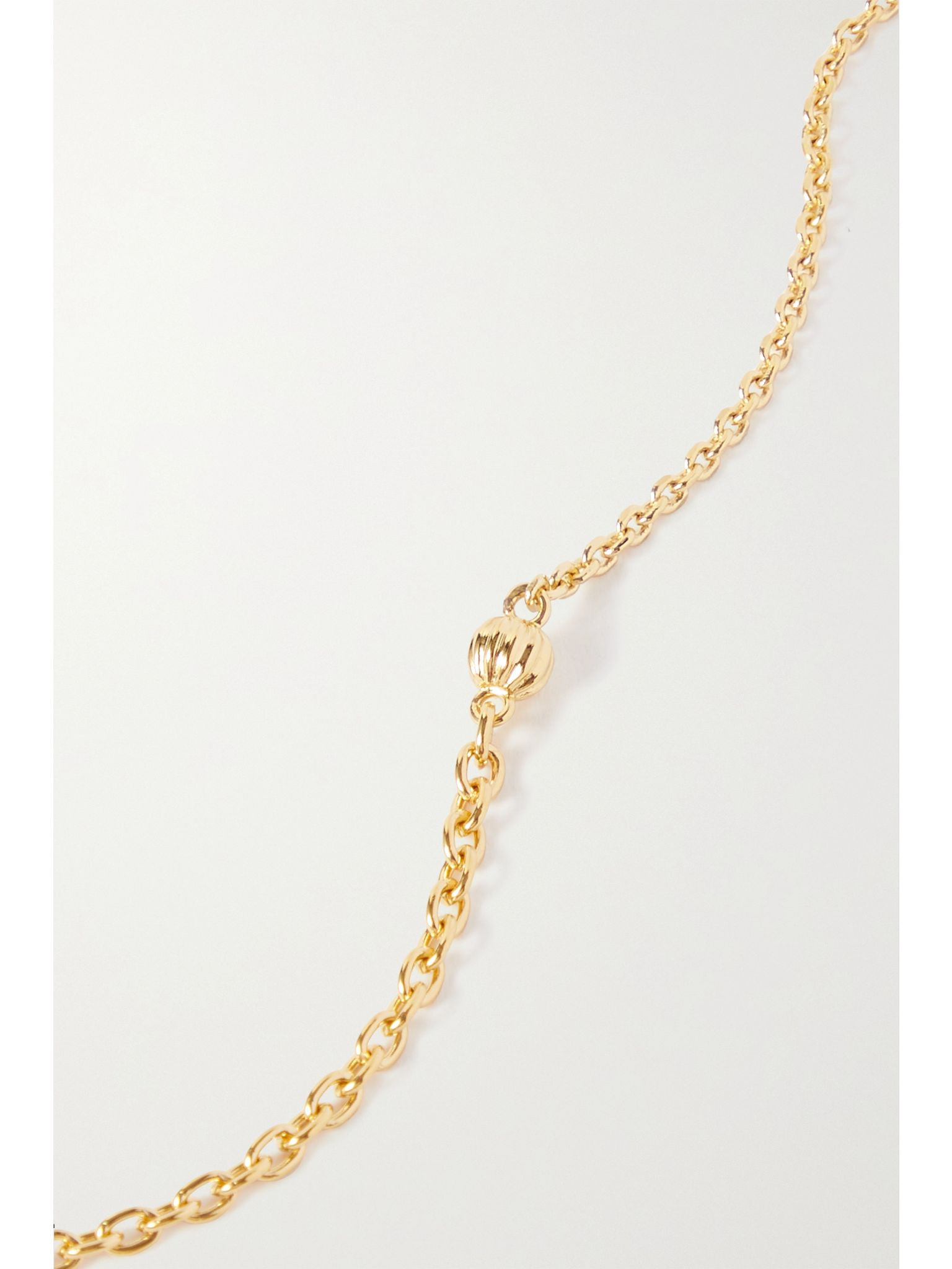 Blondie gold-tone faux pearl necklace Cream - 3
