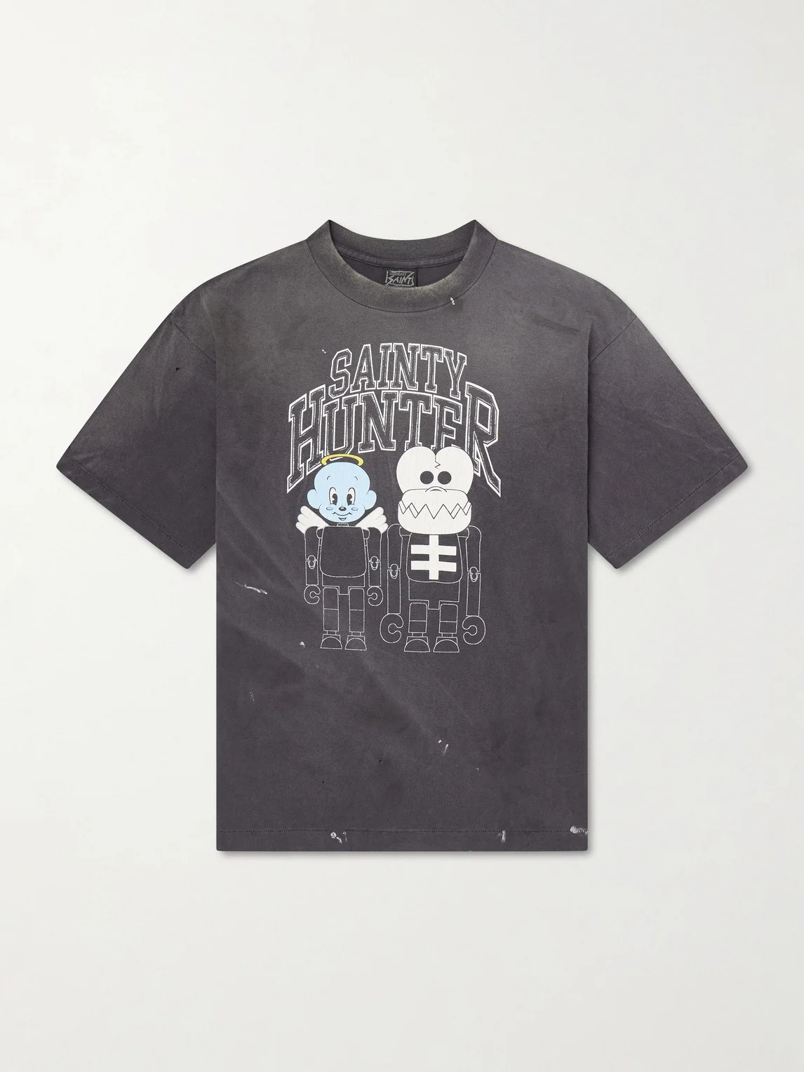 Paint-Splattered Printed Cotton-Jersey T-Shirt - 1