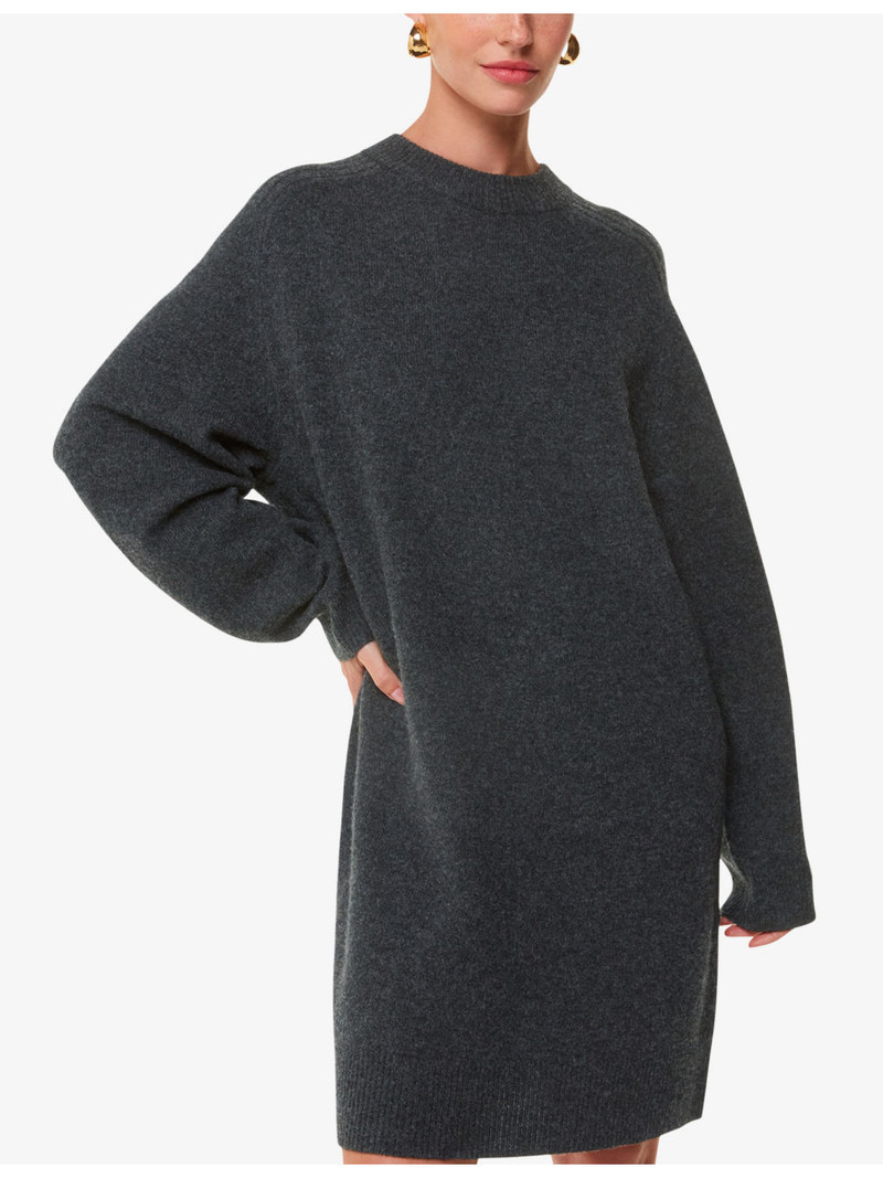 Ava round-neck wool knitted mini dress 3