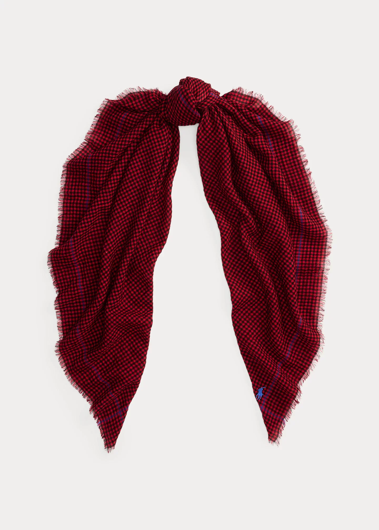 Wool Checked Square Scarf - 1