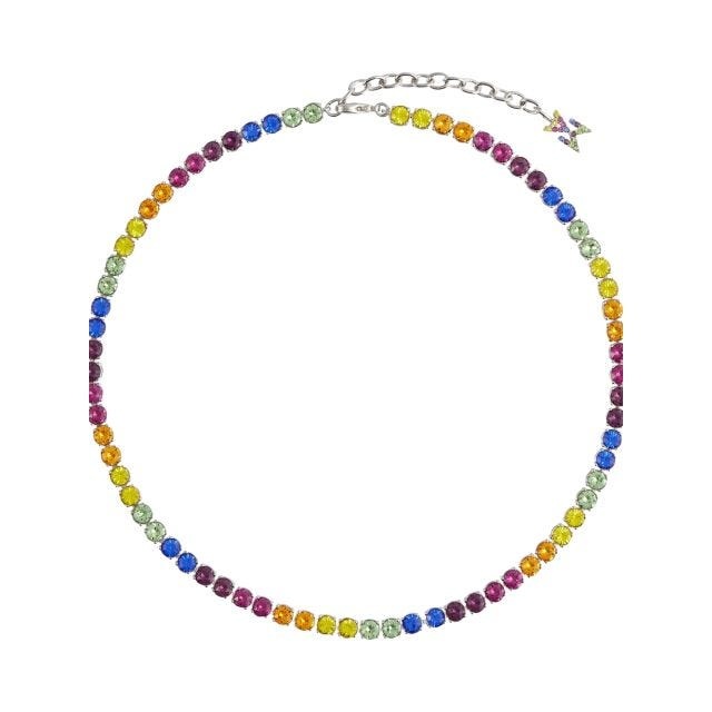 Rainbow Tennis Necklace - 1