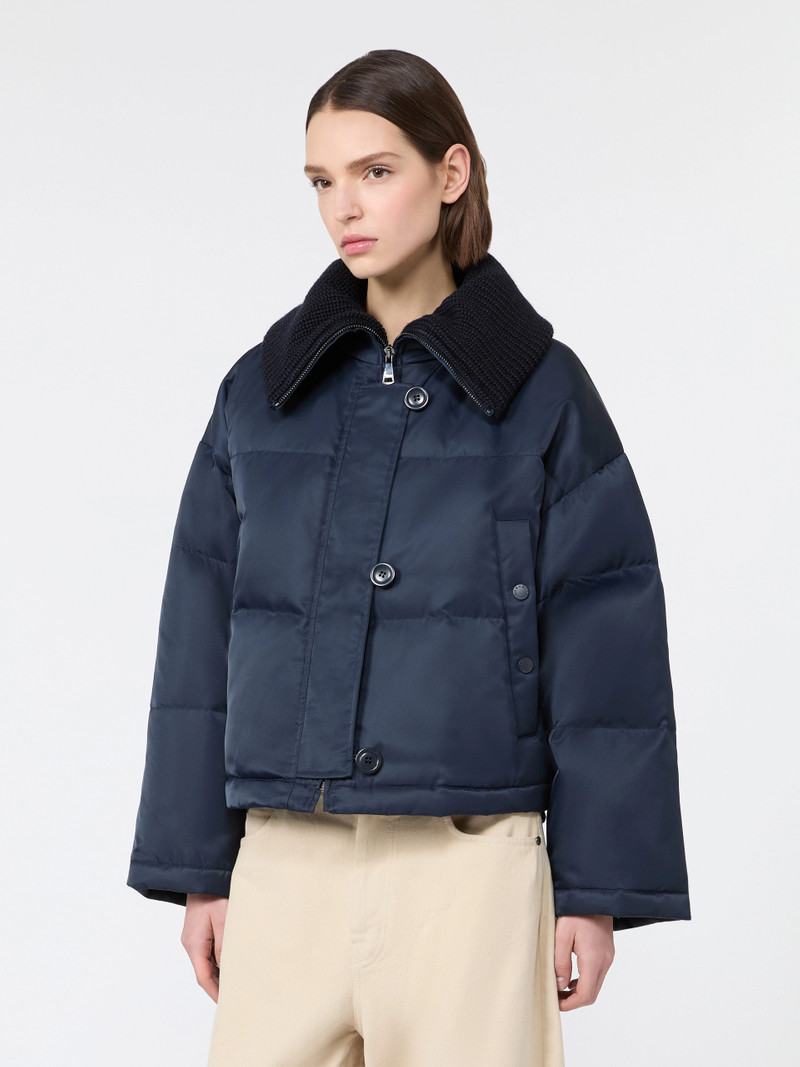 EBURNEA Water-repellent technical twill down jacket - NAVY 3