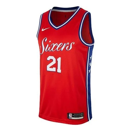 Nike NBA Jersey Basketball Vest SW Fan Edition Philadelphia 76 21 limited Red 877219-659 - 1