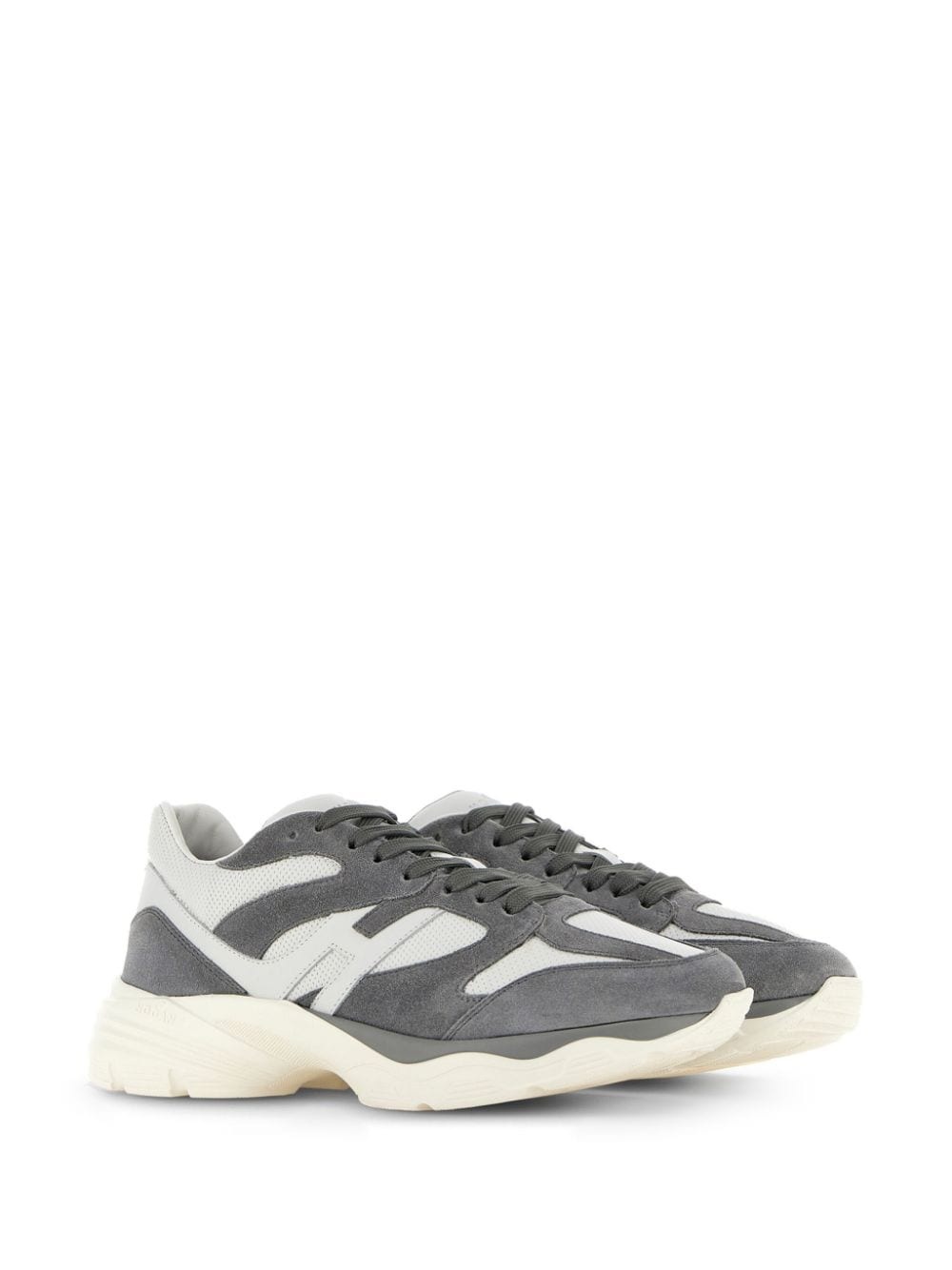 panelled suede sneakers - 2