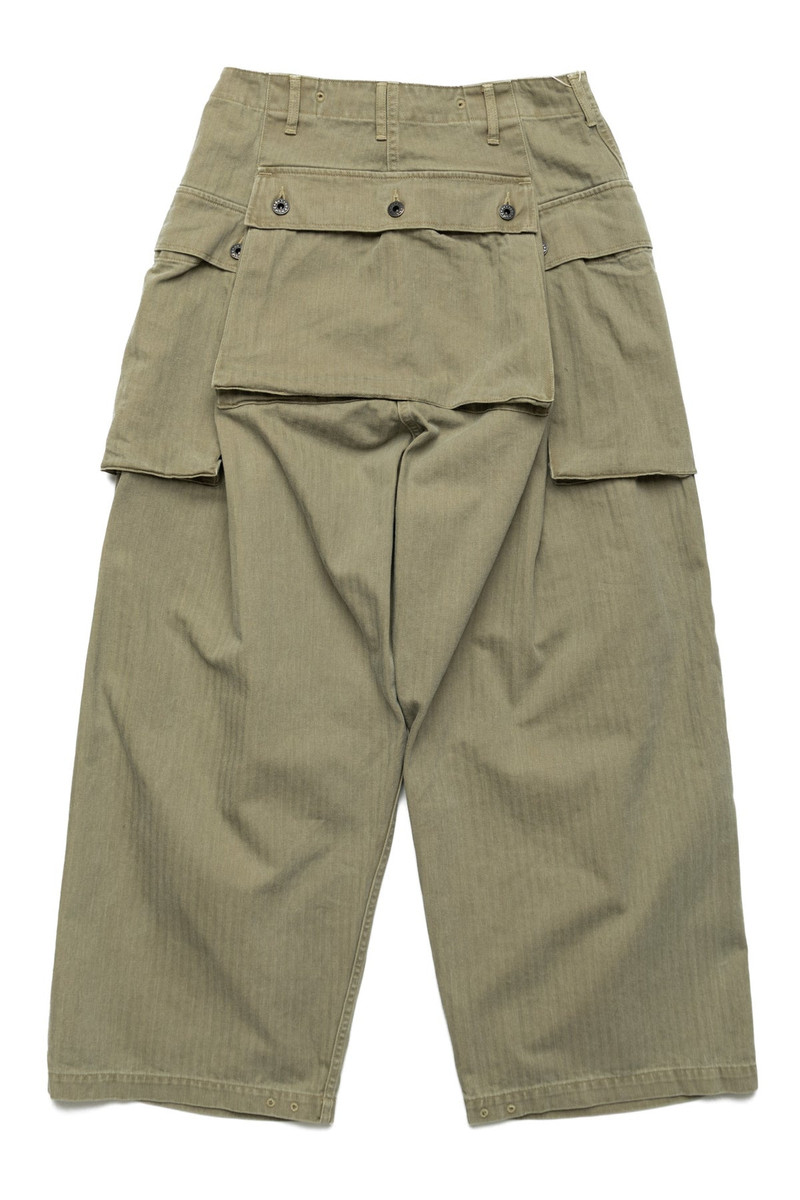 Kapital Herringbone JUMBO MONKEY Pants - Khaki outlook