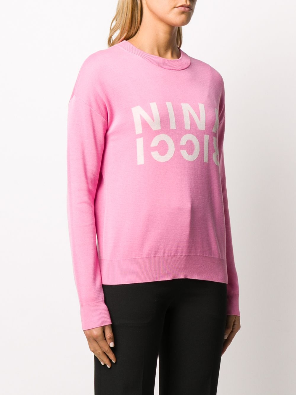 knitted logo jumper - 3