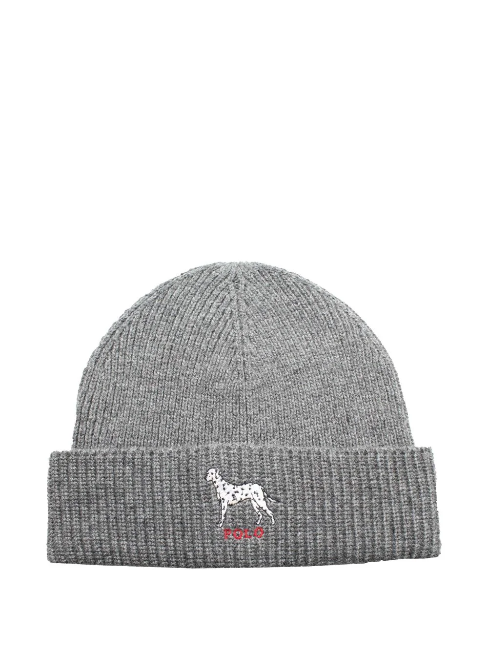 Dalmatian-embroidered beanie hat - 1