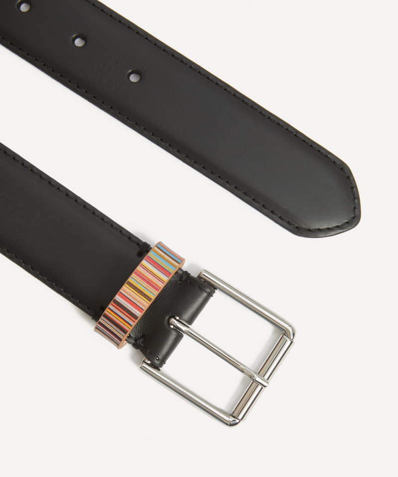 Paul Smith Leather Signature Stripe Keeper Belt outlook
