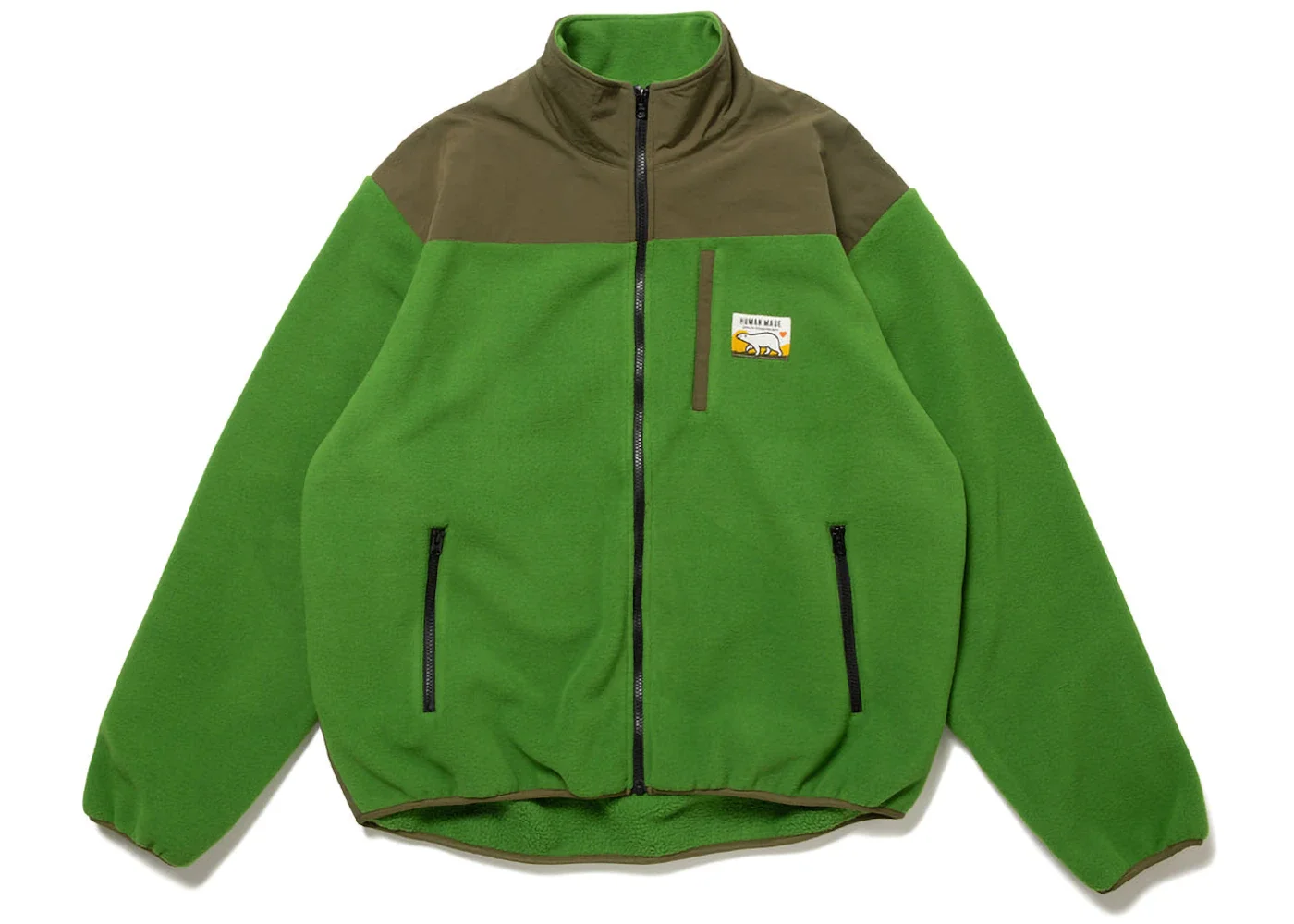 Human Made Fleece Jacket Green - 1