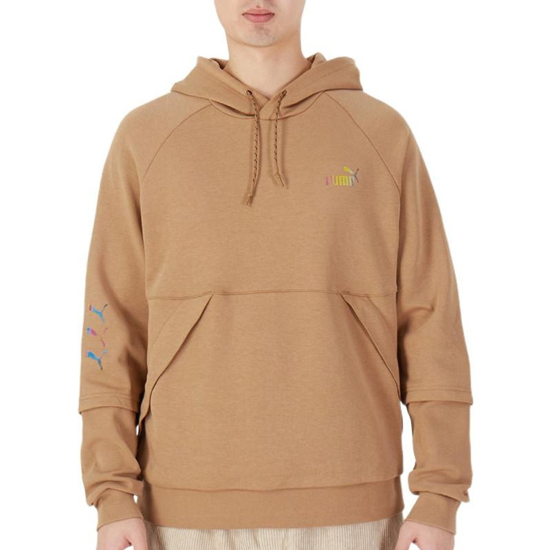 PUMA PUMA Logo Pattern Printing Loose Couple Style Khaki 537016-63 outlook