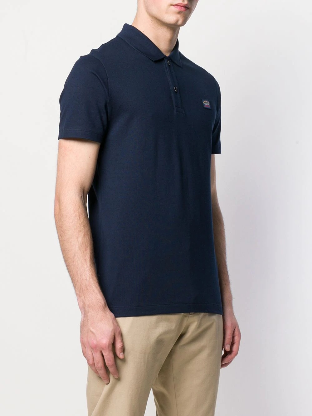 logo patch polo shirt - 3