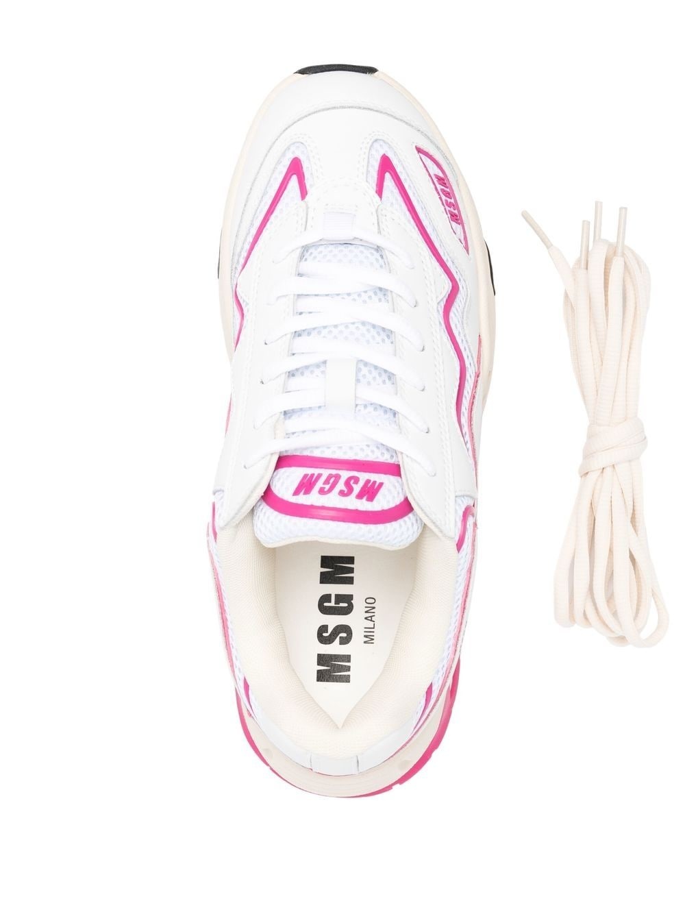 panelled low-top sneakers - 4