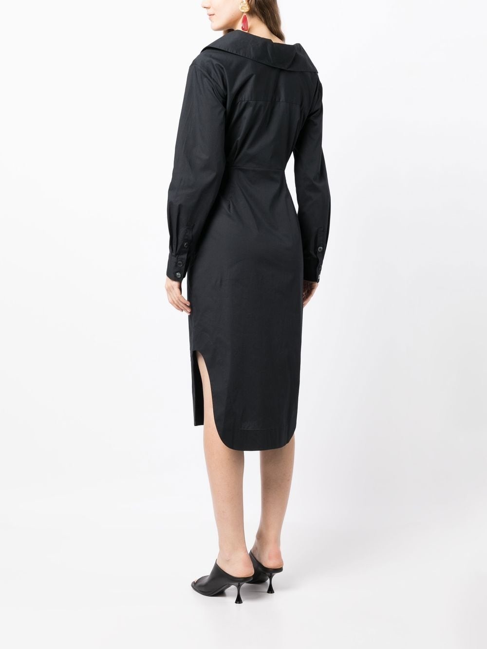 Clea twisted midi shirtdress - 4