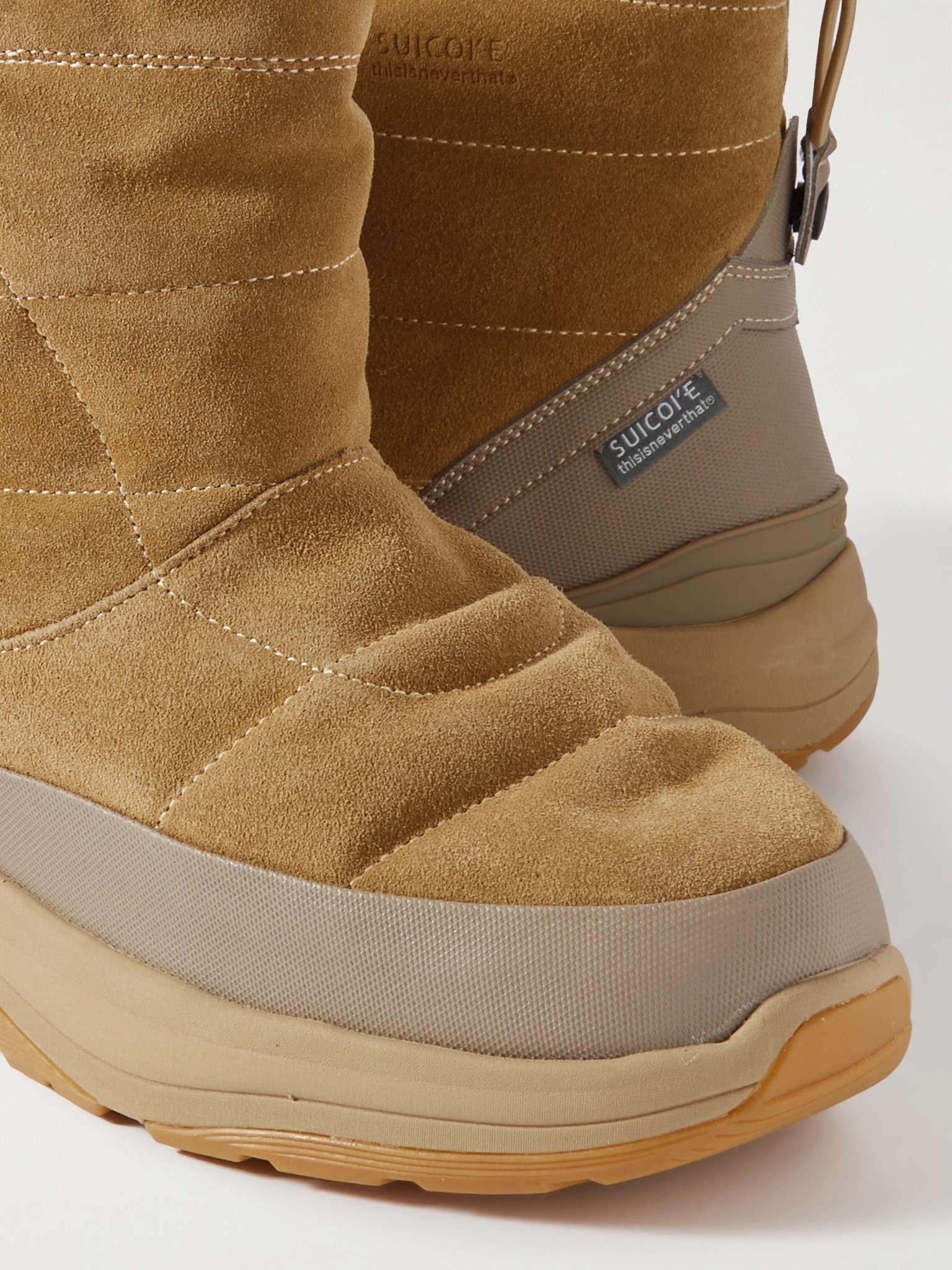 + thisisneverthat® Bower-abTNT Rubber-Trimmed Quilted Suede Boots - 6