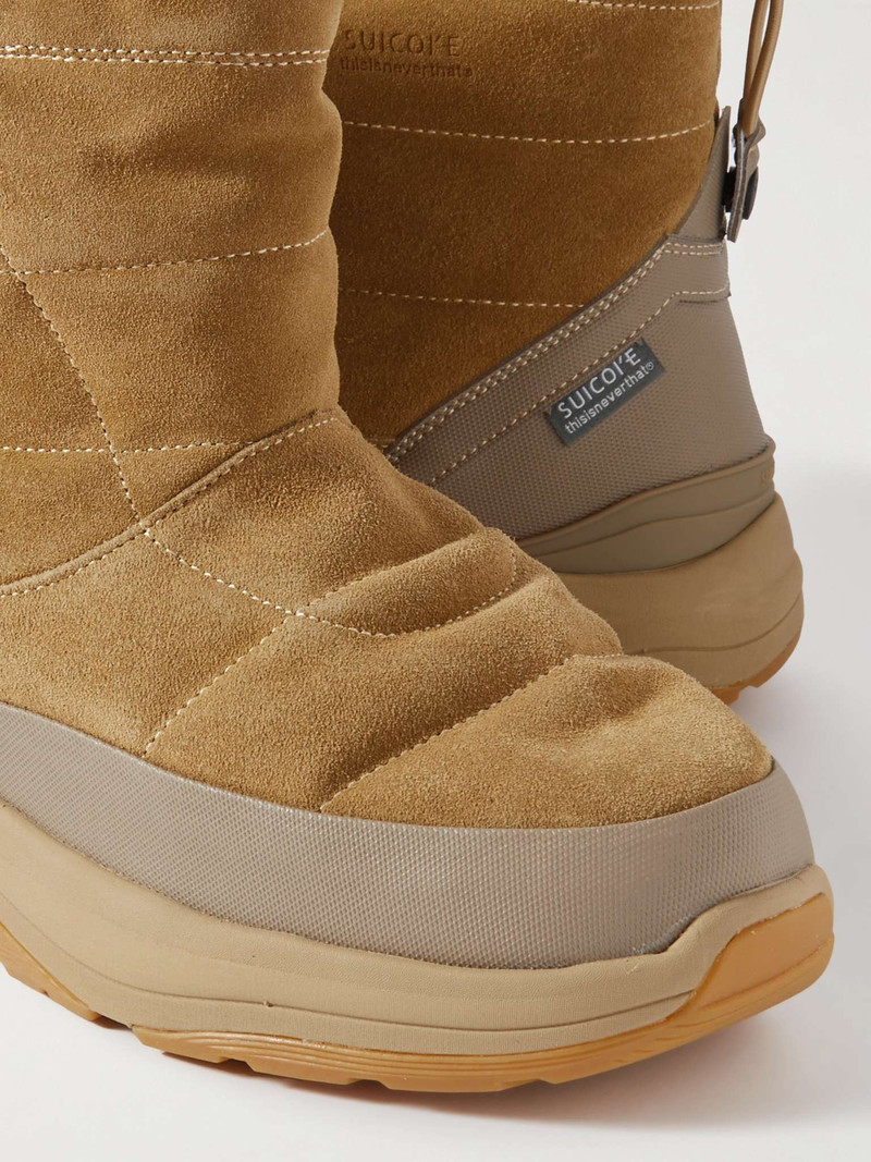 + thisisneverthat® Bower-abTNT Rubber-Trimmed Quilted Suede Boots 6