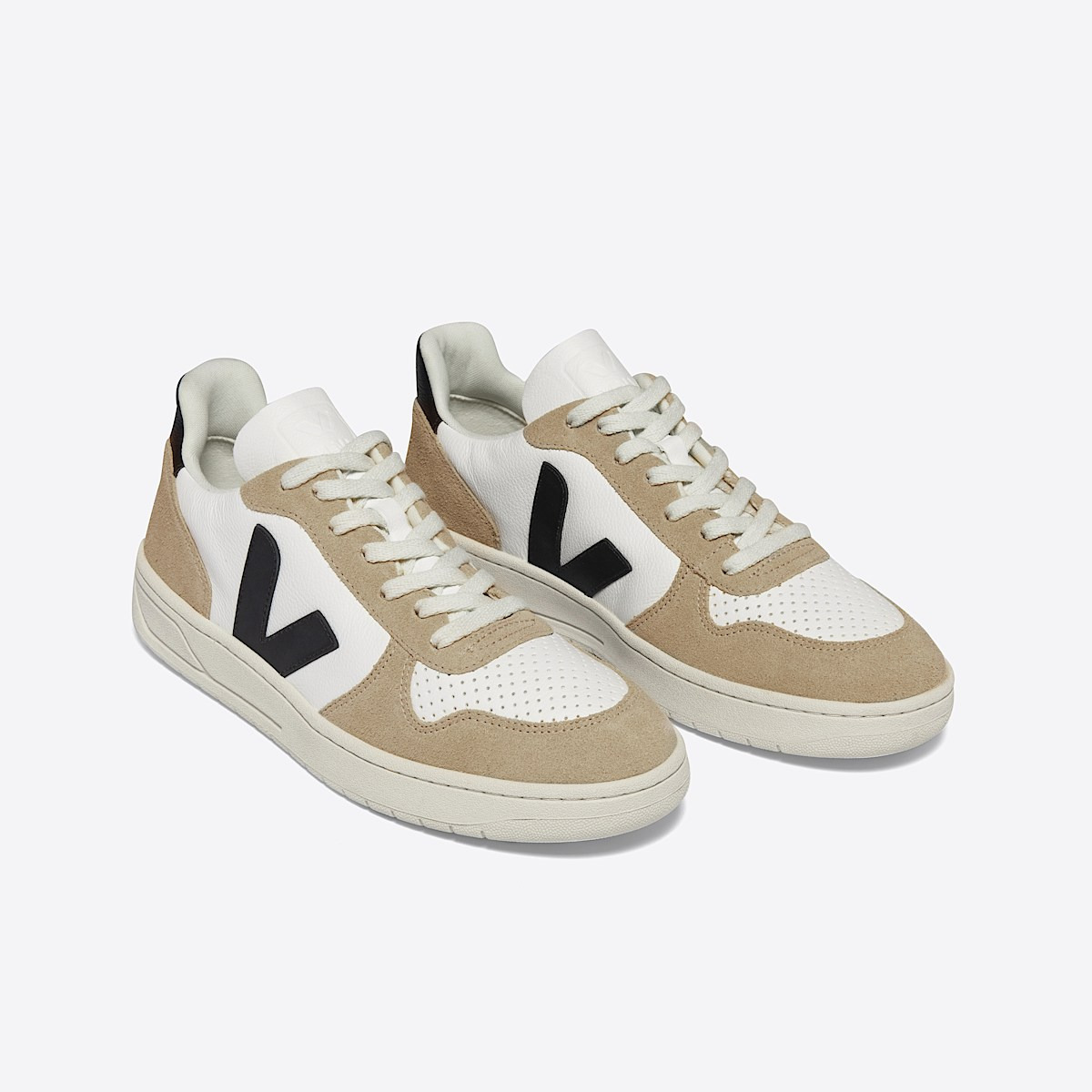 V-10 LEATHER WHITE BLACK SAHARA - 2