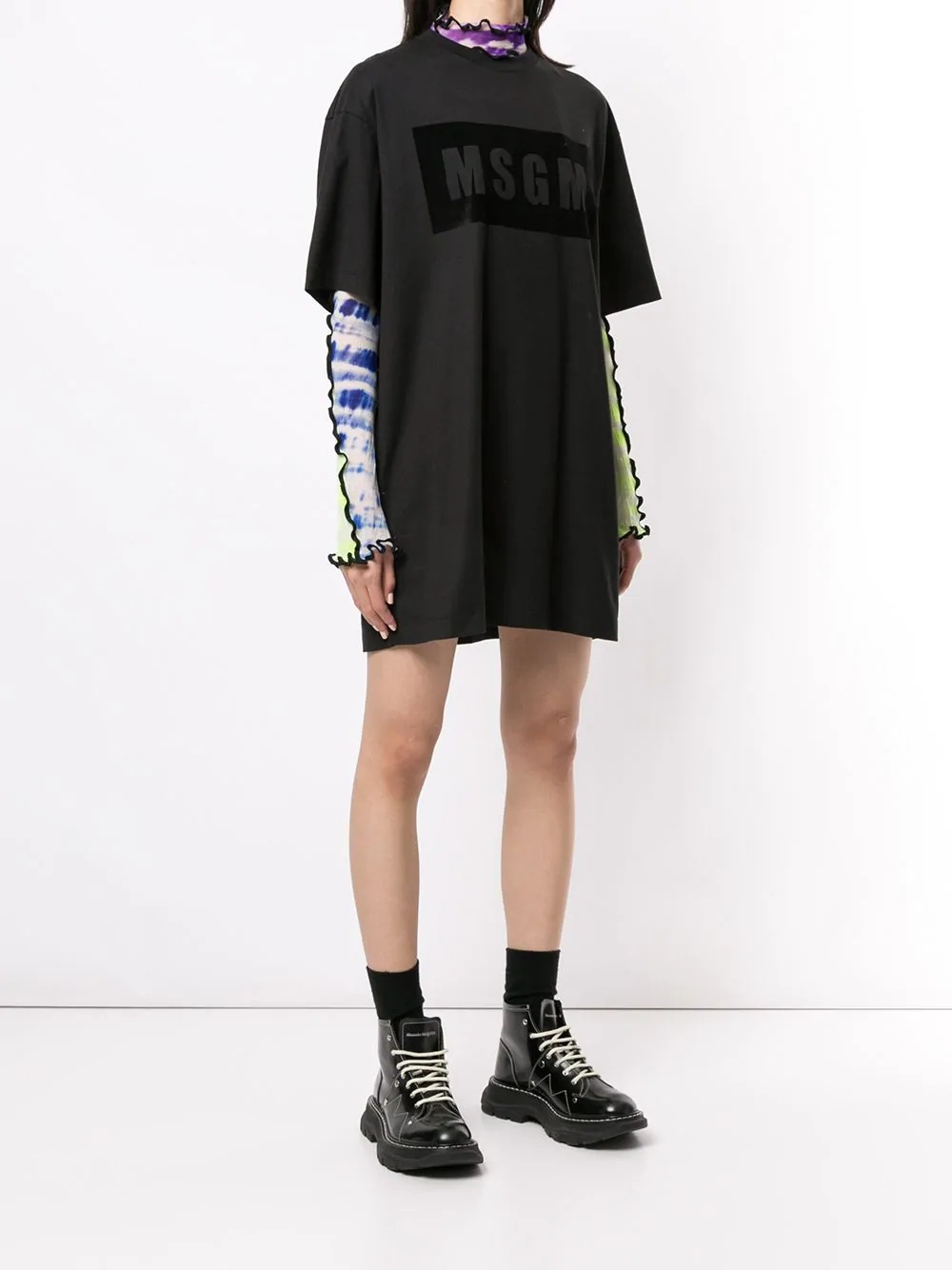 box logo T-shirt dress - 3