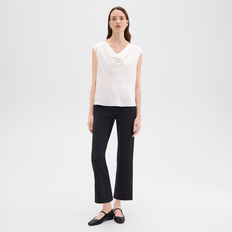 Theory Cowl Neck Top in Silk Georgette outlook