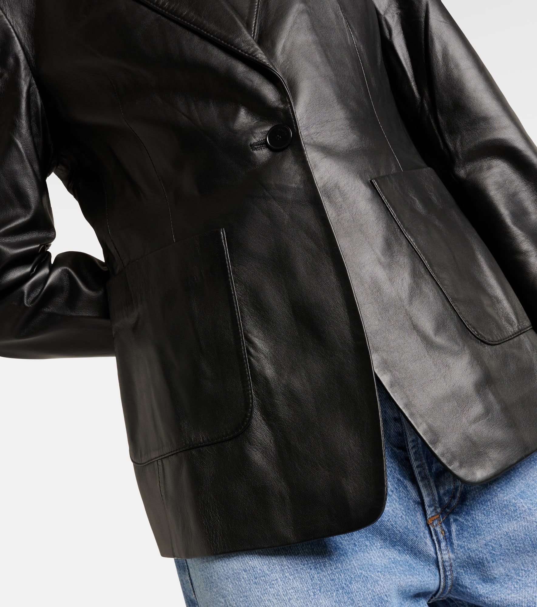 Leather blazer - 5