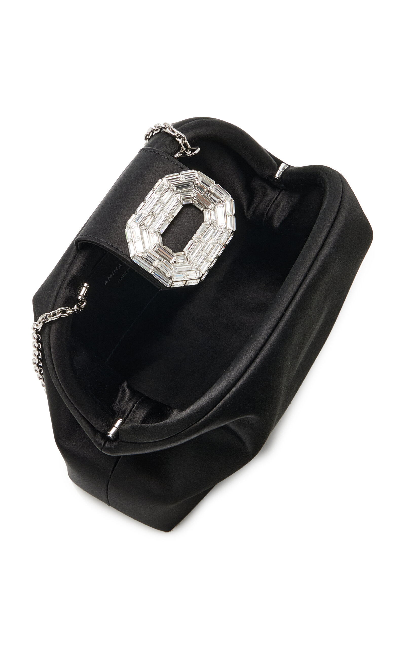 Camelia Satin Clutch black - 7
