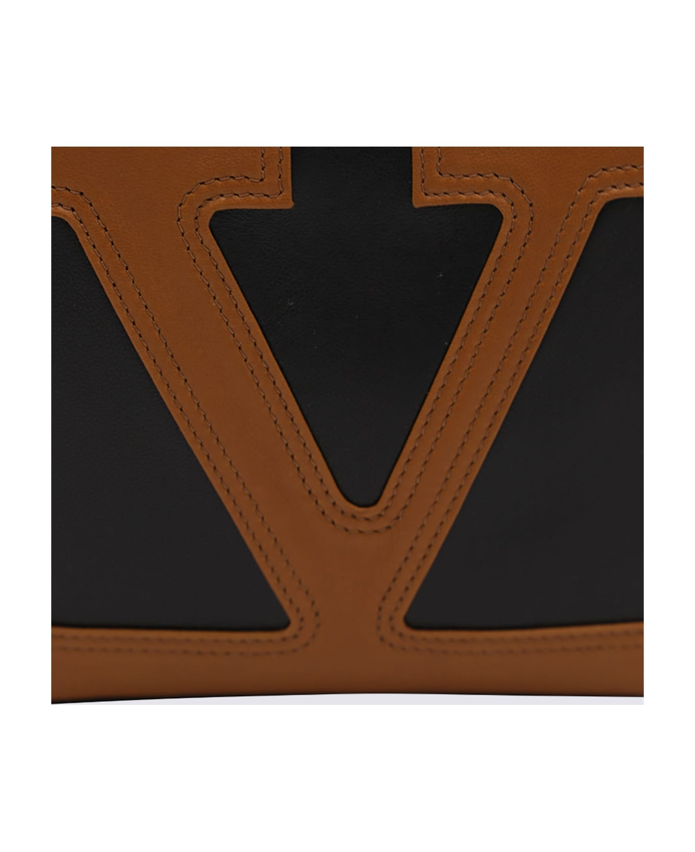 Black And Brown Leather Crossbody Bag - 4