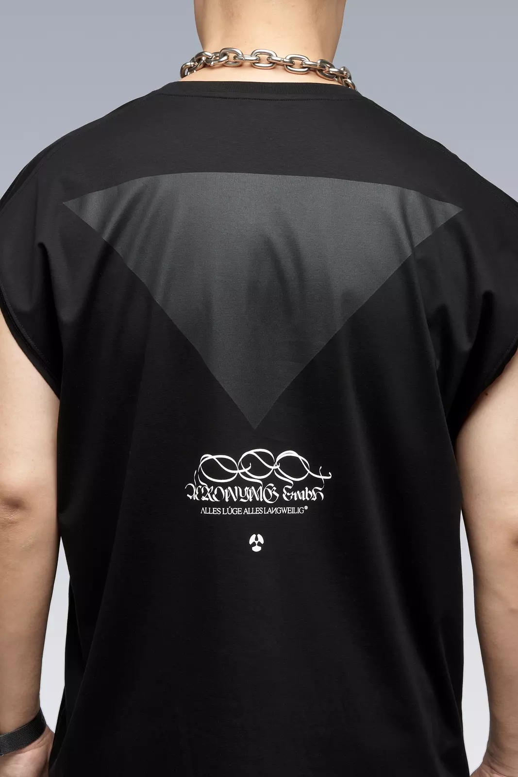S25-PR-A 100% Cotton Mercerized Sleeveless T-shirt Black - 4
