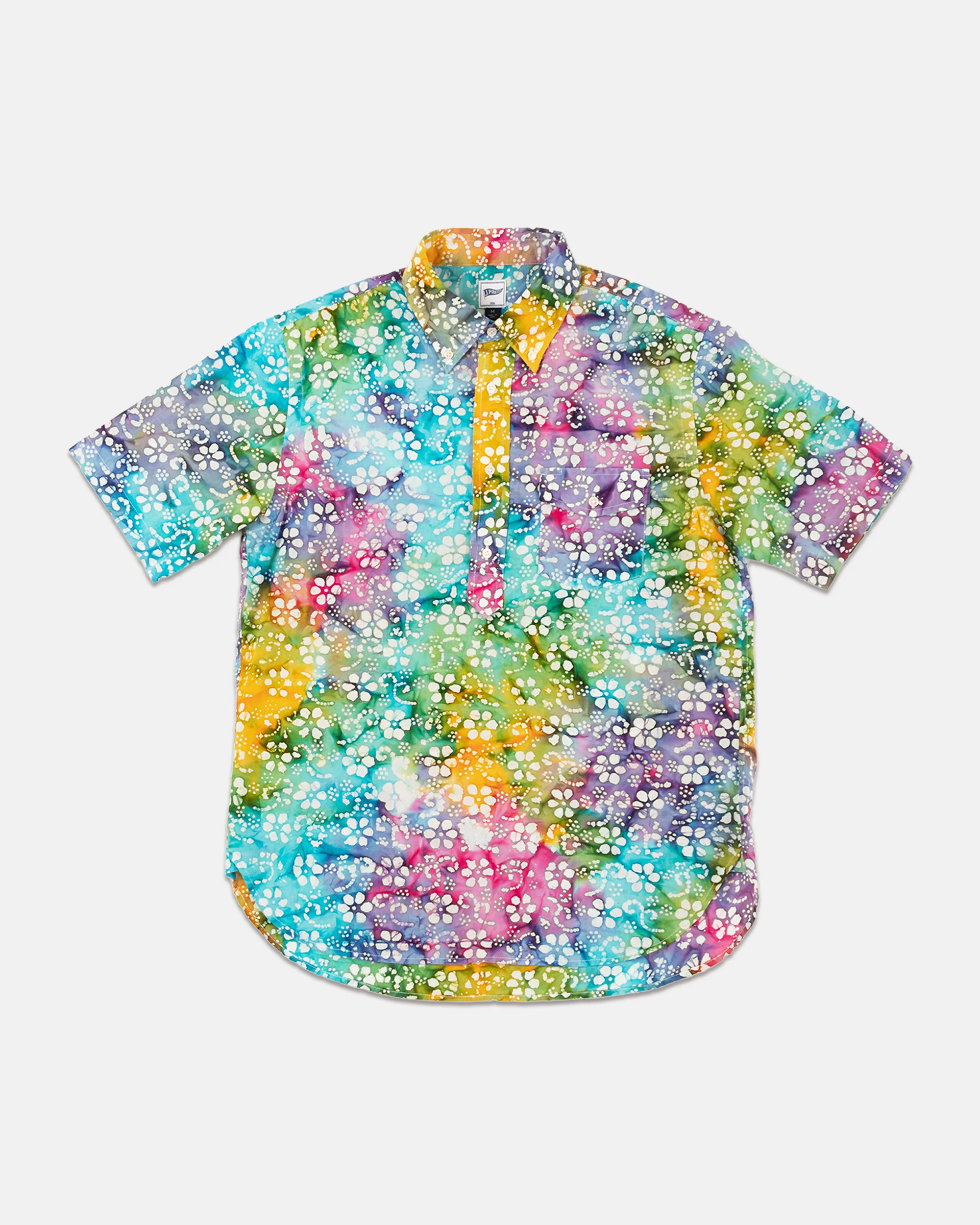 FLORAL BATIK PRINK POPOVER SPORT SHIRT - 1