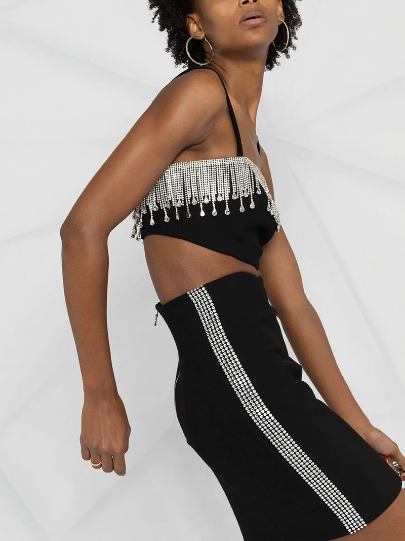 crystal-stripe trim pencil skirt 5