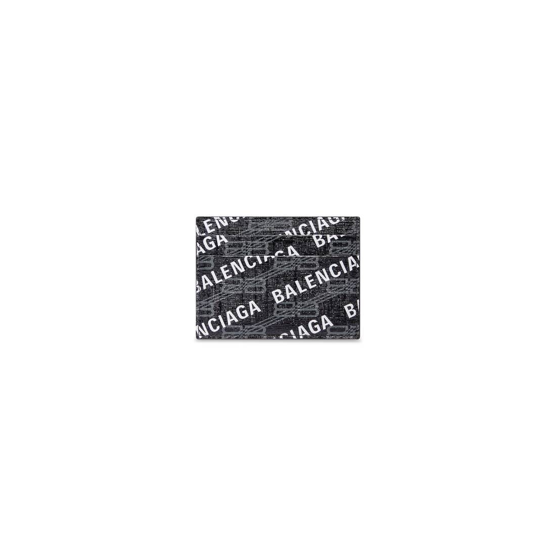 Men's Signature Card Holder Bb Monogram Coated Canvas And Allover Logo  in Black - 1