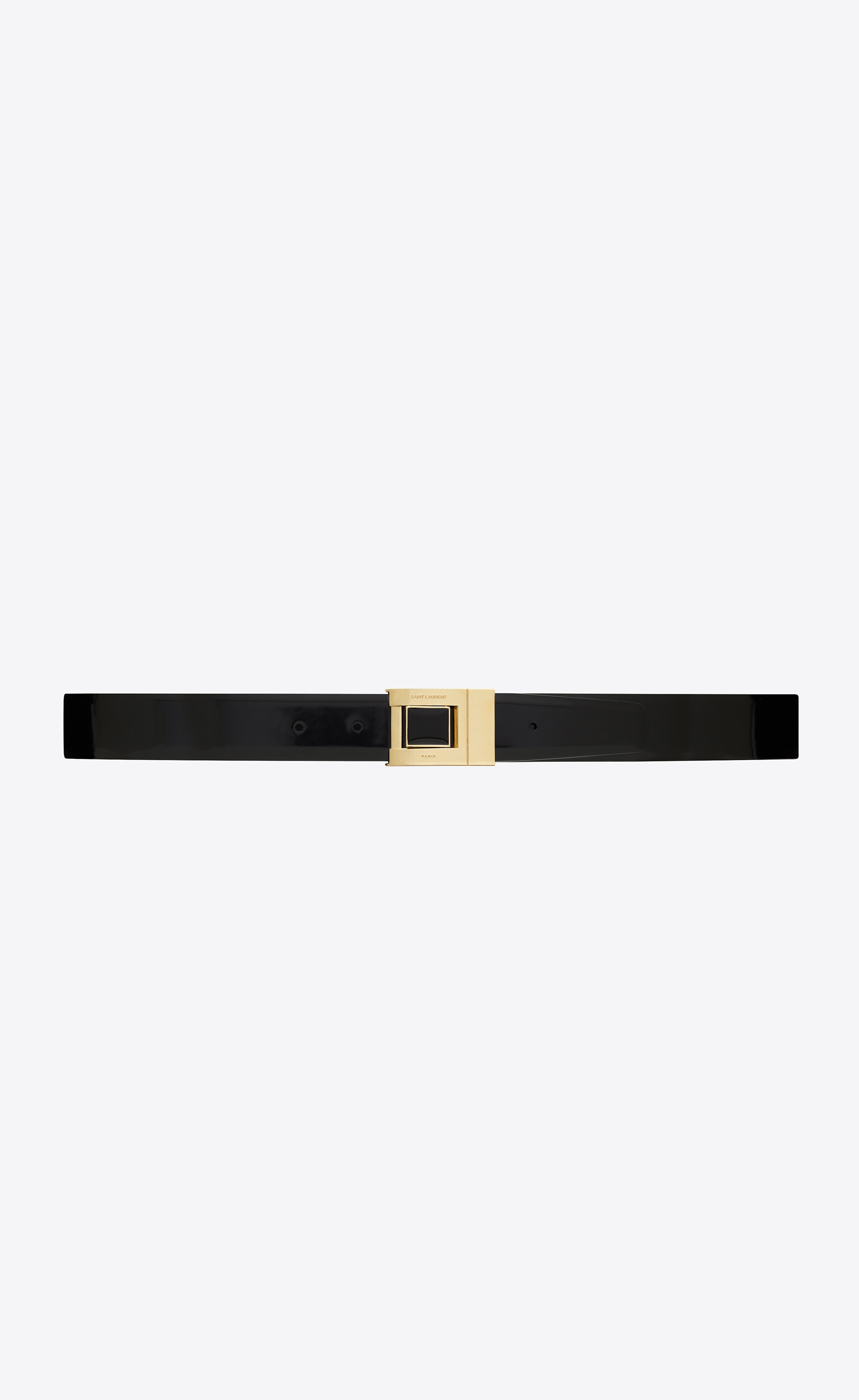 male buckle belt in shiny leather - 1