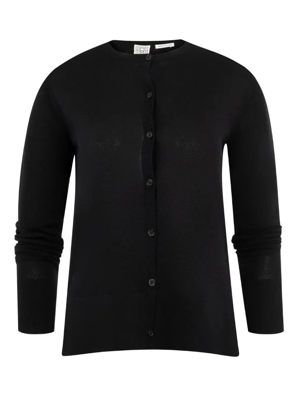 Fine Knit Cardigan in Black - 1