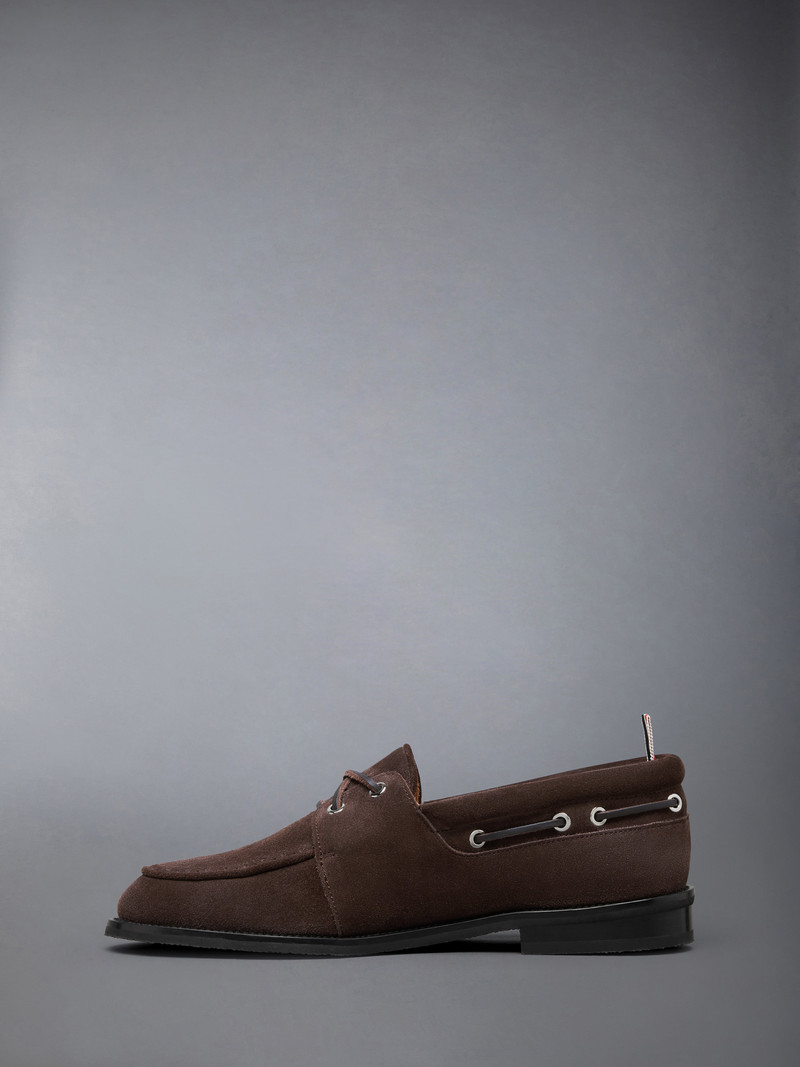 Thom Browne CALF SUEDE LEATHER SOLE BOAT SHOE outlook