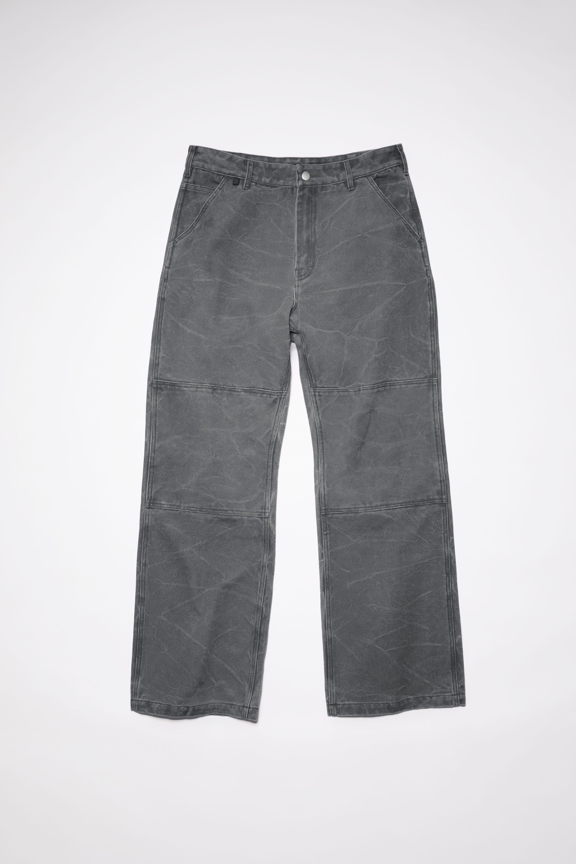 Cotton canvas trousers - Carbon grey - 1