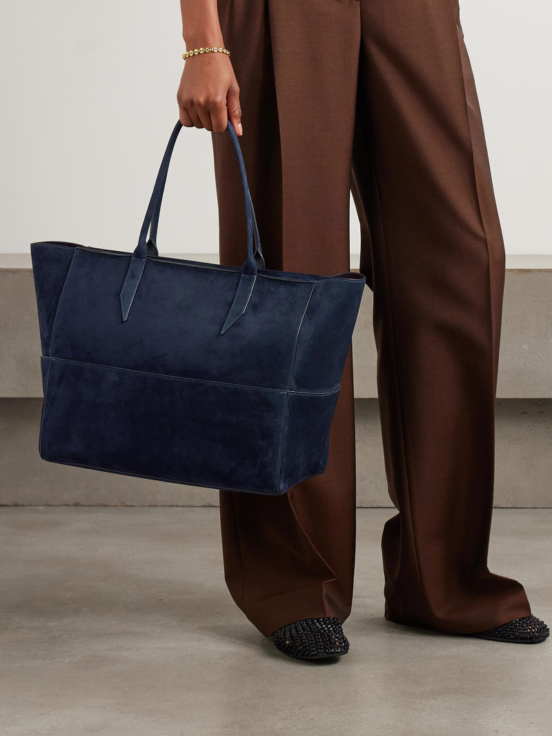 MÉTIER Incognito Small Paneled Suede Tote outlook