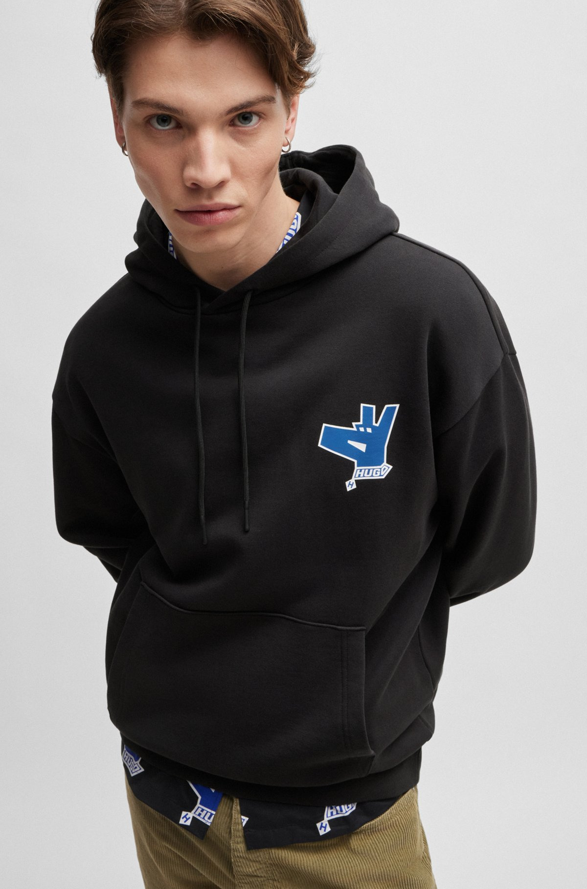 COTTON-TERRY HOODIE WITH NEW-SEASON LOGO ARTWORK - 3